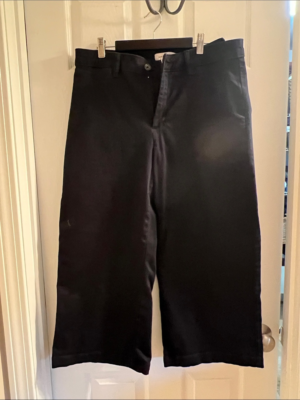 Liz Claiborne Black Cropped Wide-Leg Pants